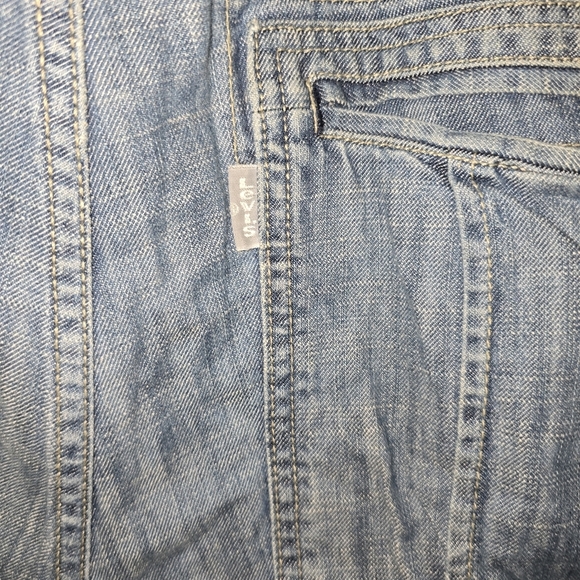 Levis Silvertab Denim Cargo Shorts Blue Wash Baggy Fit Size 33W - Picture 6 of 10
